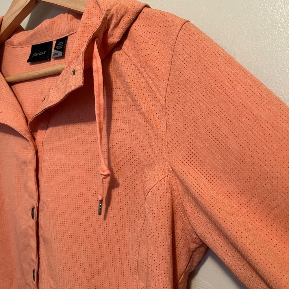 Marmot Lorey Hoodie Women's Size Med Coraly Orange Pullover Hiking Outdoor Comfy - Picture 8 of 15